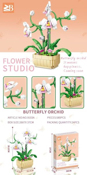 Zabawki Klocki Kwiaty 580PCS 9746218