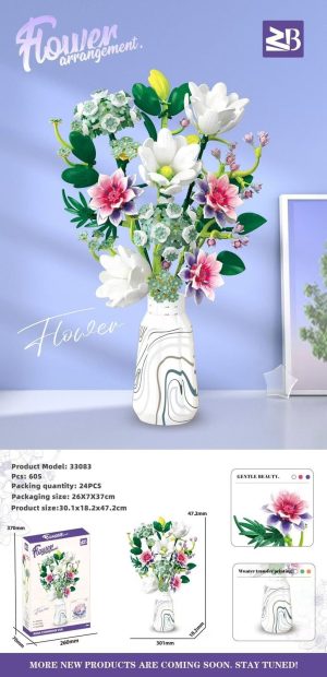 Zabawki Klocki Kwiaty 605PCS 9746220