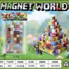 MAGNETYCZNY ZESTAW KLOCKÓW JAK MINECRAFT 100el + 1 figurki 3374648