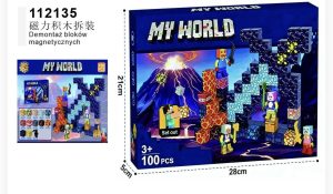 KLOCKI MAGNETYCZNE 100PCS MINECRAFT 1284881