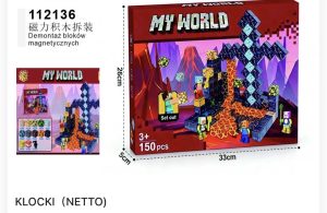 KLOCKI MAGNETYCZNE 150PCS MINECRAFT 1284882