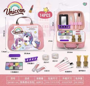 KUFEREK KOSMETYKI ZESTAW DO MAKIJAŻU PAZNOKCI JEDNOROŻEC DLA DZIECI PREZENT 2720342