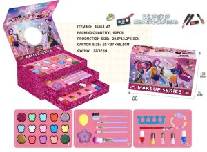 ZESTAW DO MAKIJAŻU SZUFLADY PALETA CIENI W KUFERKU LUSTERKO DEMON HUNTERS 2720343