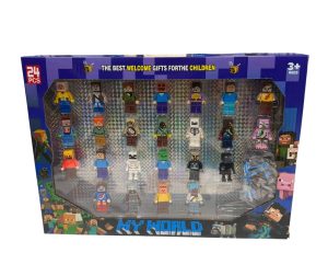MINECRAFT ZESTAW 24pcs FIGURKI KLOCKI LUDZIKI 1454568