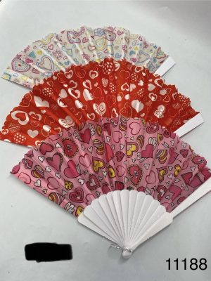 WACHLARZ SATYNOWY Z TWORZYWA ELEGANCKI NA LATO 5233771