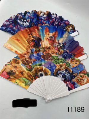 WACHLARZ SATYNOWY Z TWORZYWA ELEGANCKI NA LATO 5233774