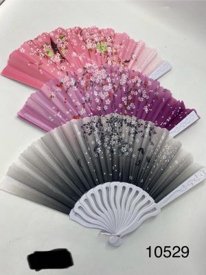 WACHLARZ SATYNOWY Z TWORZYWA ELEGANCKI NA LATO 5233777