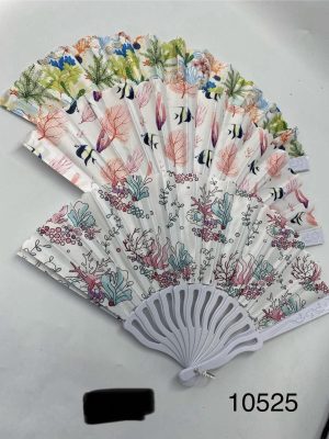 WACHLARZ SATYNOWY Z TWORZYWA ELEGANCKI NA LATO 5233781