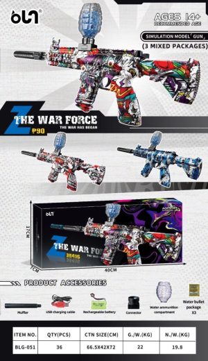 Pistolet Karabin Duży Elektryczny Na Kulki Żelowe 6139086