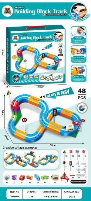 TOR KLOCKI MAGNETYCZNE Kolejka Elektryczna 48PCS 1303535