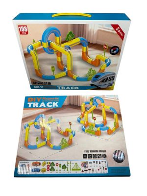 108EL TOR ELEKTRYCZNY KOLEJKA KLOCKI MAGNETYCZNE POCIĄG ANTYGRAWITACYJNY 7104513