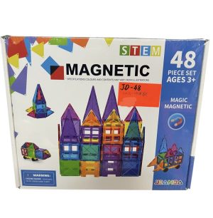 48PCS KLOCKI MAGNETYCZNE EDUKACYJNE GRUBE SILNE PANELE KONSTRUKCYJNE 3D MAGNESY 6380165