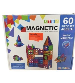 60PCS KLOCKI MAGNETYCZNE EDUKACYJNE GRUBE SILNE PANELE KONSTRUKCYJNE 3D MAGNESY 6380166