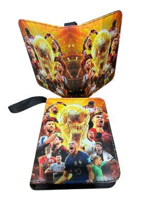 DUŻY PRZENOŚNY ALBUM KLASER SEGREGATOR NA KARTY PIŁKARSKIE 400 KART ZAMEK 6380176