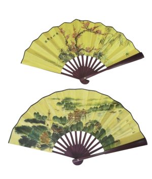 WACHLARZ SATYNOWY Z TWORZYWA ELEGANCKI NA LATO 5060010