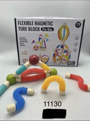 Elastyczne Magnetyczne Rurki do budowania Tube Block 36 elem 6635545