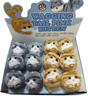 BRELOK PLUSZAK WAGGING TAIL PINK KITTEN KOTY 3263245