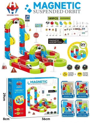 Tor Elektryczny Klocki Magnetyczne Kolejka Antygrawitacyjna Pociąg 149 el. 4095095