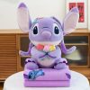 Maskotka fioletowy stitch z kocem dla dzieci 9144918