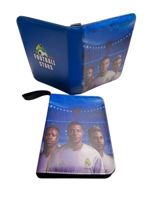 DUŻY PRZENOŚNY ALBUM KLASER SEGREGATOR NA KARTY PIŁKARSKIE 400 KART ZAMEK 8732369