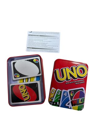 Karty do gry MATTEL UNO GRA KARCIANA PUDEŁKO METALOWE 8732371