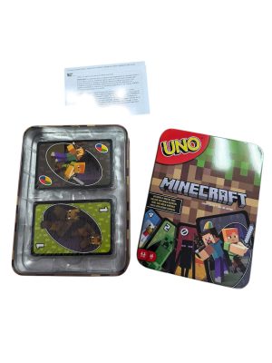 Karty do gry UNO Minecraft PUDEŁKO METALOWE 8732372