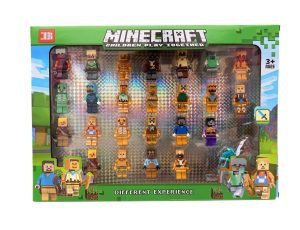 DUZY MINECRAFT FIGURKI ZESTAW FIGUREKLOCKI AKCESORIA XXLUDZIKI NOWE 4648671