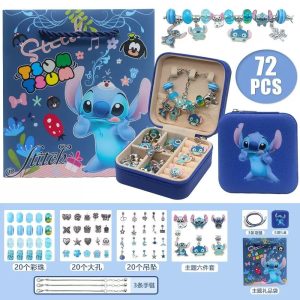 ZESTAW DO ROBIENIA BRANSOLETEK 120 STITCH BIŻUTERII CHARMS LILO 72 EL KORALI