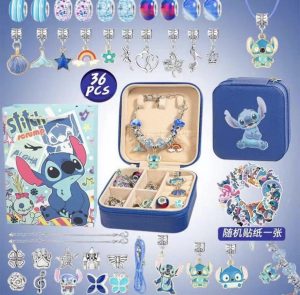 ZESTAW STITCH ROBIENIA BRANSOLETEKORALIKI 36 PCS ZAWIESZKI BIŻUTERII LILO 4517214