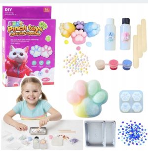 Zestaw Kreatywny DIY Do Tworzenia Gniotków Gniotek Kocia Łapka 5026913