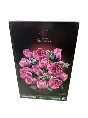 ZESTAW KLOCKÓW - DUŻY BUKIET RÓŻ PREZENT IDEALNY NA DZIEŃ KOBIET RÓŻOWY 1265841