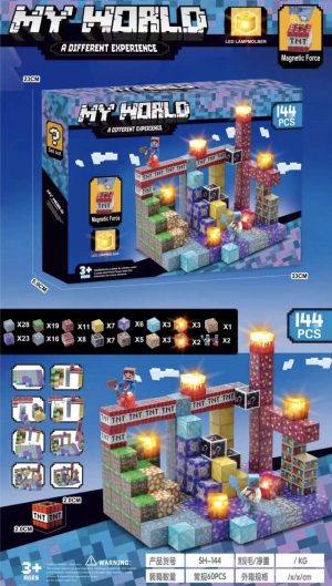 Klocki magnetyczne 144 elementów ledowe. 5771327