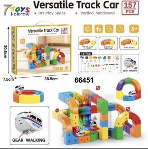 MAGNETYCZNY TOR 3D NOWOCZESNA KOLEJKA POCIĄG DLA DZIECKA ZESTAW 157EL 4828756