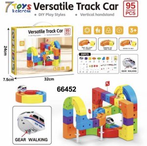 MAGNETYCZNY TOR 3D NOWOCZESNA KOLEJKA POCIĄG DLA DZIECKA ZESTAW 95EL 4828757