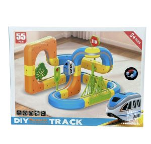 ZESTAW 55PCS KLOCKÓW KONSTRUKCYJNYCH MAGIC TRAIN DO SAMODZIELNEGO MONTAŻU 9814869