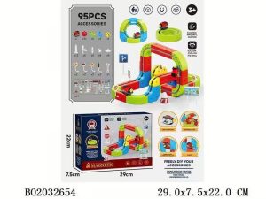 Klocki magnetyczne tor kolejka elektryczna dla dzieci 95 elementów 7641449