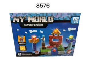 Klocki magnetyczne ledowe 82 elementów 7799176