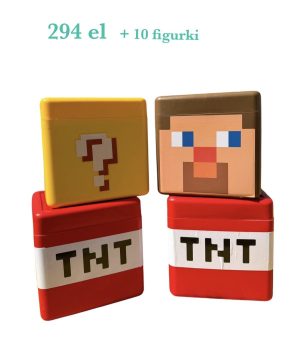MAGNETYCZNY ZESTAW KLOCKÓW JAK MINECRAFT 294EL KLOCKÓW + 10 FIGURKI 8322490