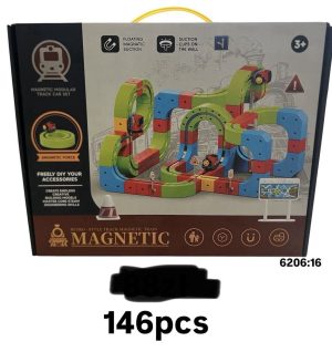 146EL MAGNETYCZNE TORY KLOCKI TOR ANTYGRAWITACYJNY MAGICZNA KOLEJKA KOSTKOWA 3816343
