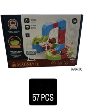 57EL MAGNETYCZNE TORY KLOCKI TOR ANTYGRAWITACYJNY MAGICZNA KOLEJKA KOSTKOWA 3816344