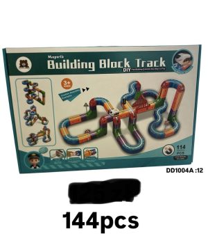 144EL MAGNETYCZNE TORY KLOCKI TOR ANTYGRAWITACYJNY MAGICZNA KOLEJKA KOSTKOWA 3816345