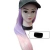 Czapka z daszkiem z włosami peruka długie sztuczne jasny blond 2457554