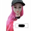 Czapka z daszkiem z włosami peruka długie sztuczne jasny blond 2457557