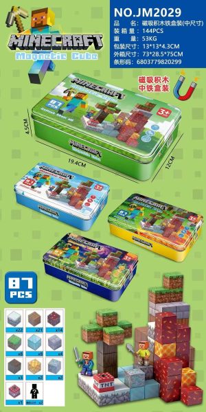 METALOWE PUDEKA Klocki magnetyczne Minecraft ZESTAW 87 Ele 4707450