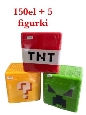 150el + 5 fiegurki Klocki magnetyczne  TNT Duże Pudełko 4642882