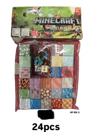KLOCKI MAGNETYCZNE MINECRAFT 24EL 9681699