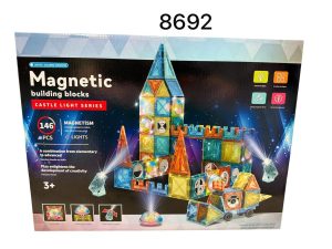 Klocki magnetyczne ledowe 146 elementów 6883248