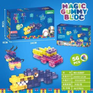 Magiczne miękkie klocki żelowe 56pcs 7186981
