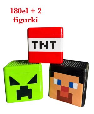 180el + 2 fiegurki Klocki magnetyczne TNT Duże Pudełko 2531742