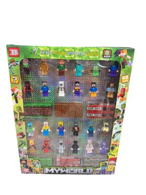 ZESTAW 24 Minecraft figurki + 48 EL MAGNETYC 6847835